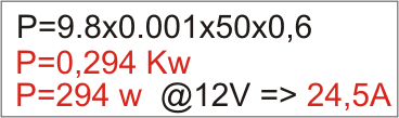 Power efficiency indexed to 60%(h= 0,6)